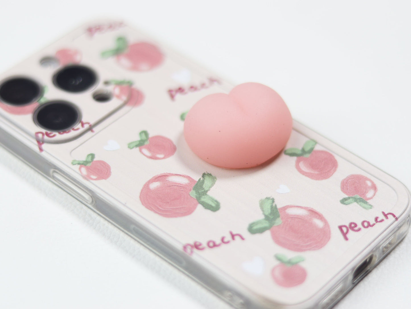 Peach Squishy Phone Case- Grip grip