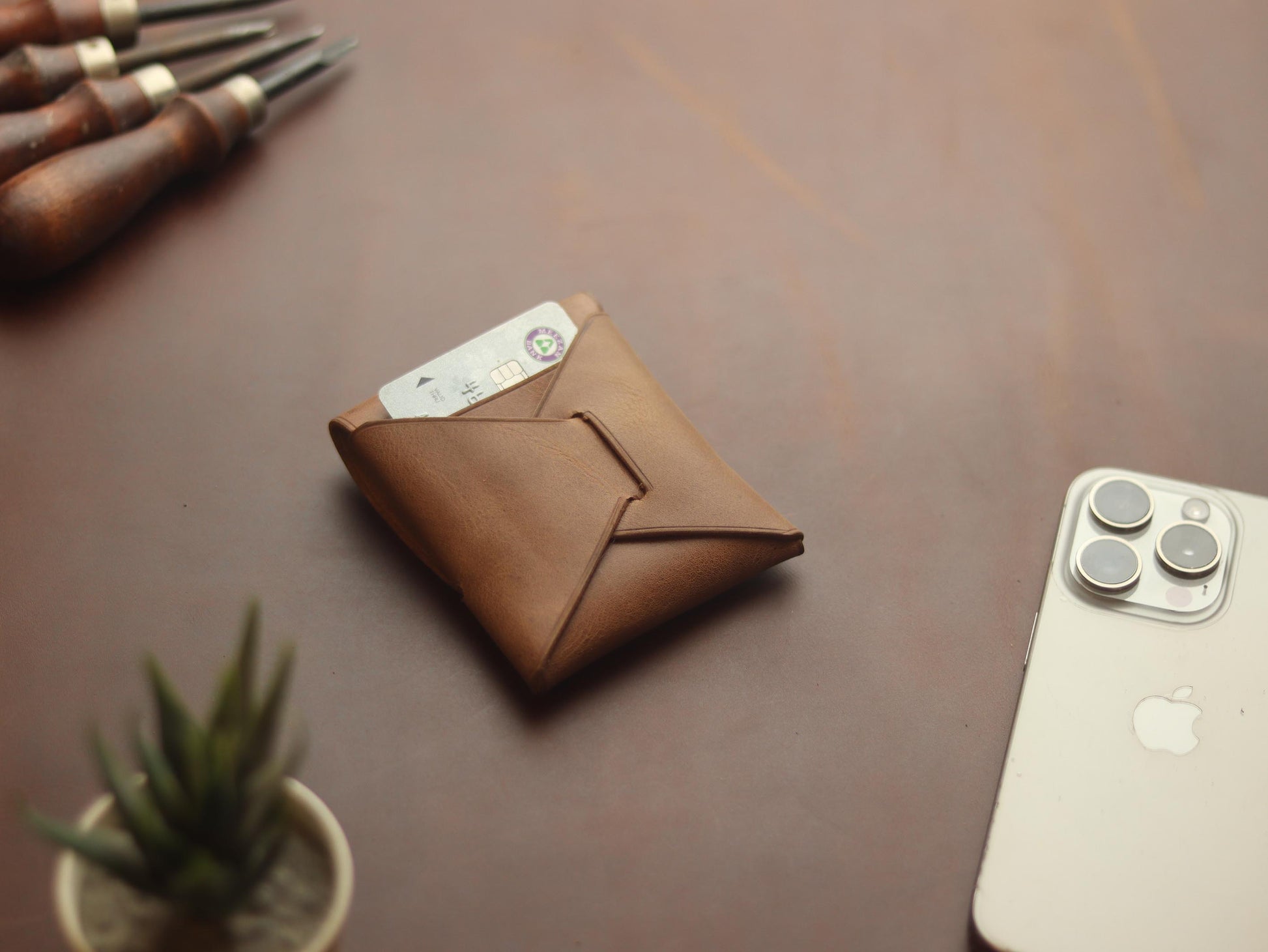 Trevon - COFFEE BROWN GRIP LEATHER GOODS