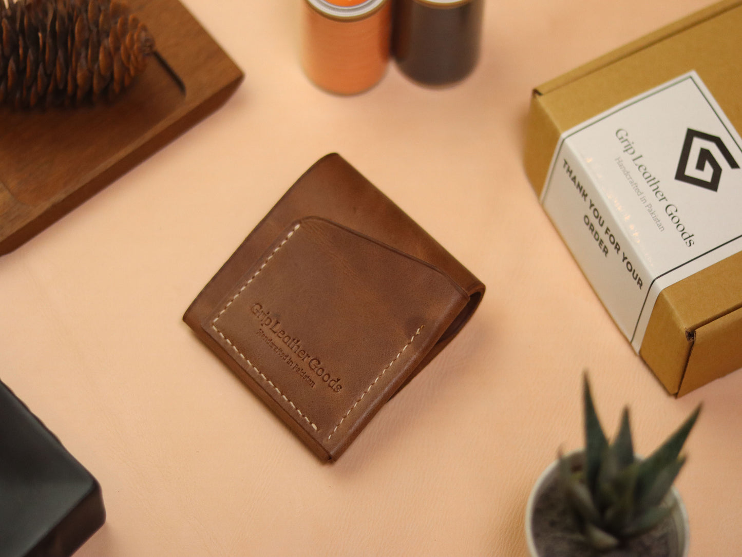 CARVES MINI SMART WALLET COFFEE BROWN