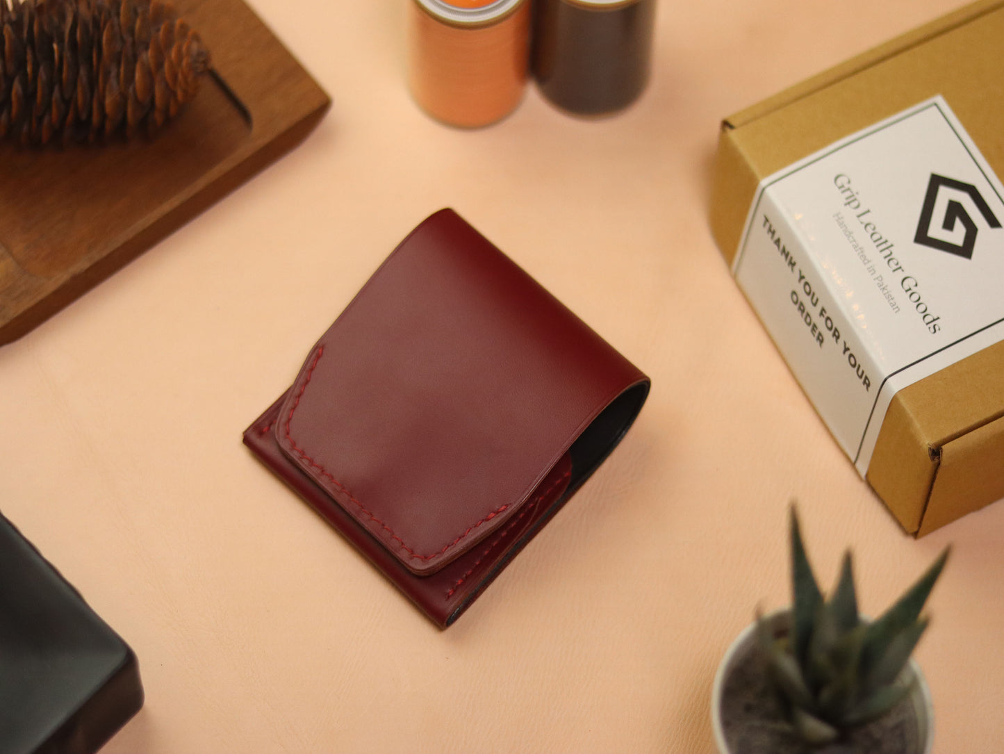 CARVES MINI SMART WALLET CRIMSOM RED & BLACK