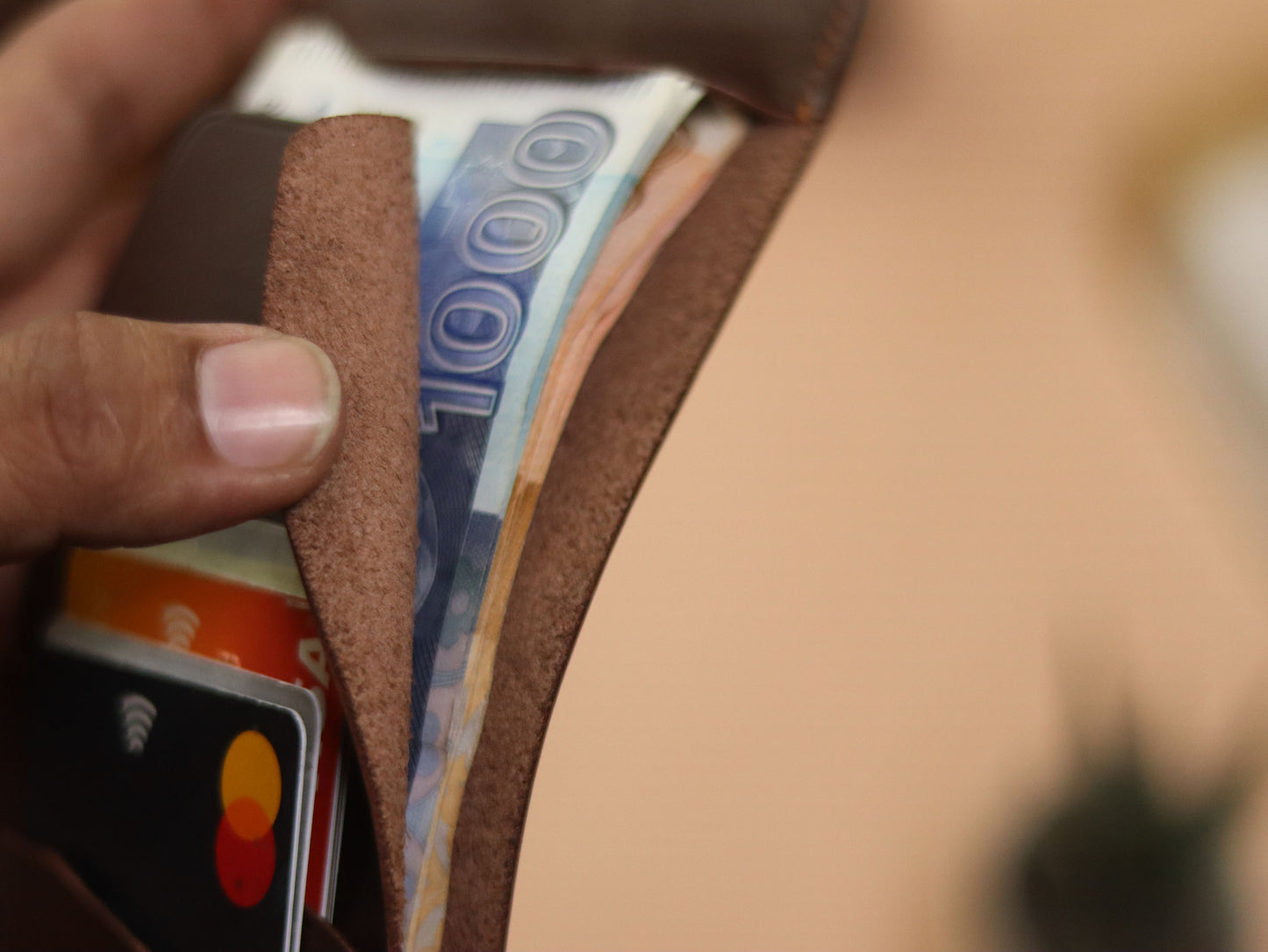 CARVES MINI SMART WALLET COFFEE BROWN