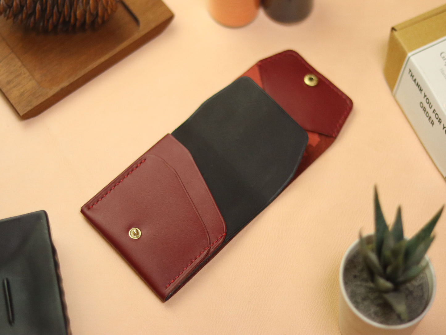 CARVES MINI SMART WALLET CRIMSOM RED & BLACK