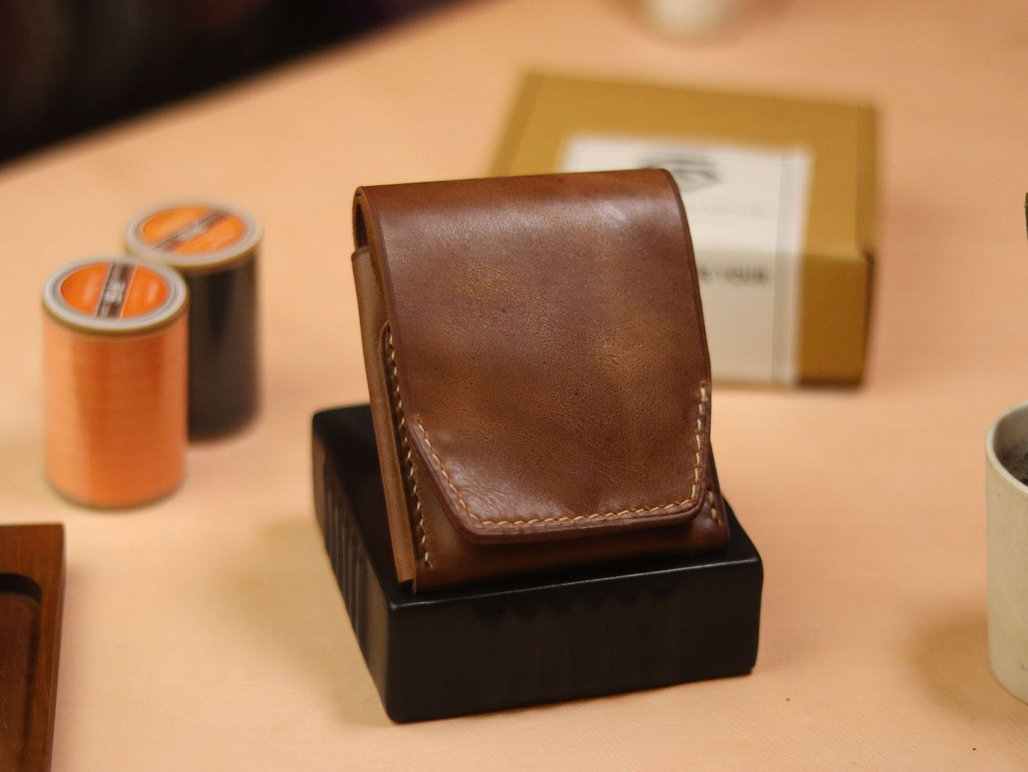 CARVES MINI SMART WALLET COFFEE BROWN