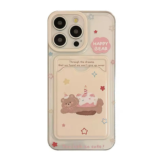 Card Bag Bear Phone Case-GRIP