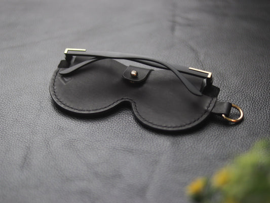 MINIMAL SUNGLASSES CASE  EBONY BLACK 01 GRIP LEATHER GOODS