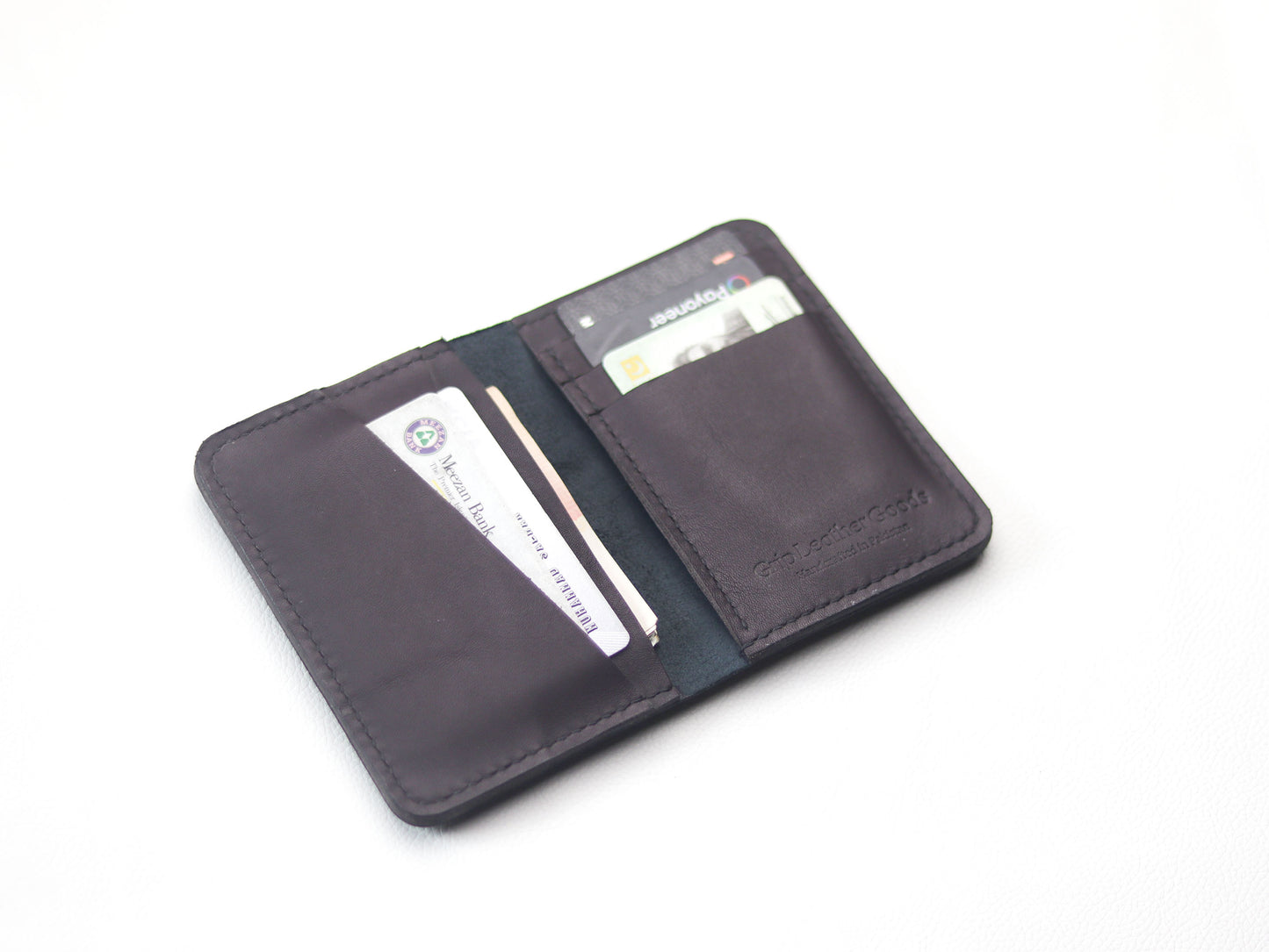 BI-FOLD SNAP WALLET DEEP PURPLE AND BLACK