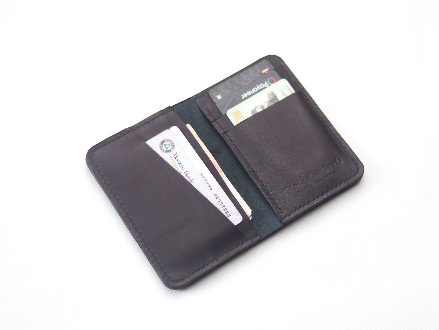 BI-FOLD SNAP WALLET DEEP PURPLE AND BLACK