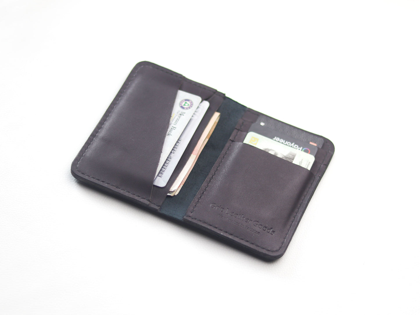 BI-FOLD SNAP WALLET DEEP PURPLE AND BLACK