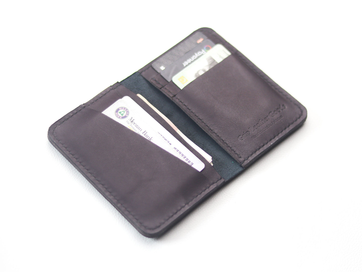 BI-FOLD SNAP WALLET DEEP PURPLE AND BLACK