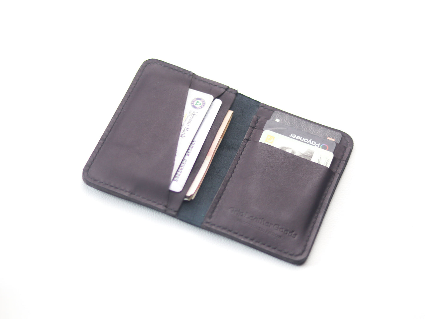 BI-FOLD SNAP WALLET DEEP PURPLE AND BLACK