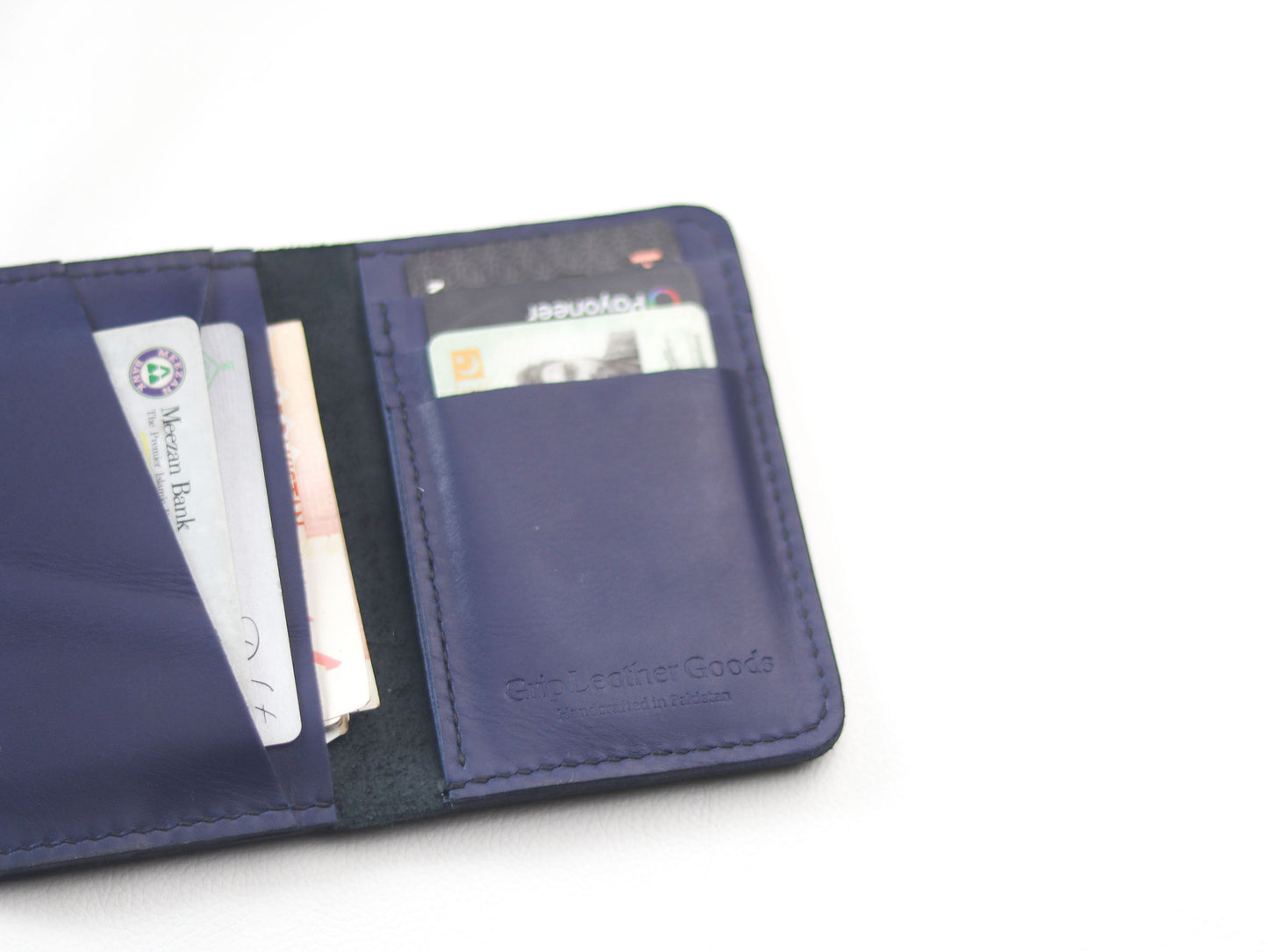 BI-FOLD SNAP WALLET OXFORD BLUE AND BLACK
