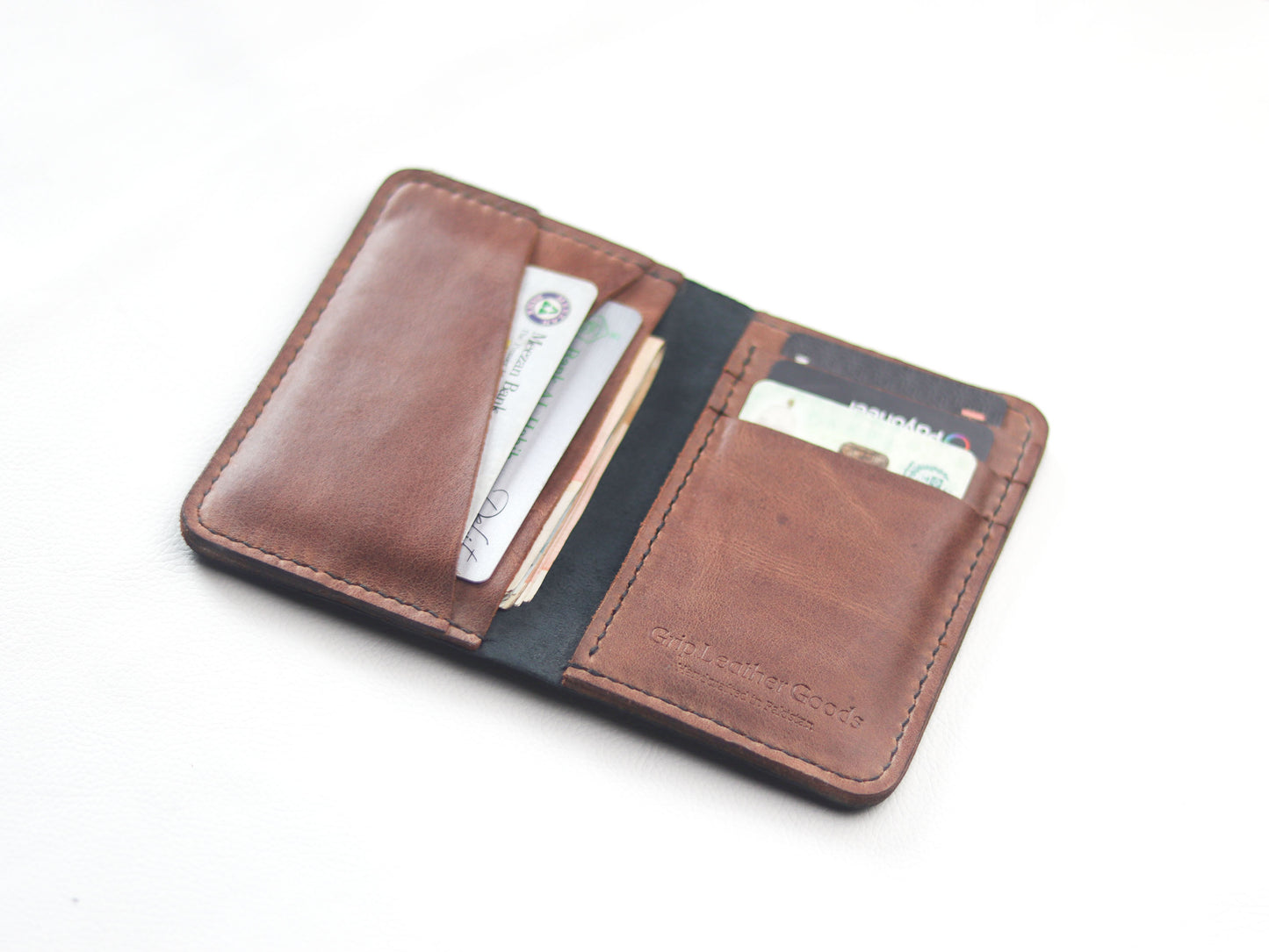 BI-FOLD SNAP WALLET BROWN AND BLACK