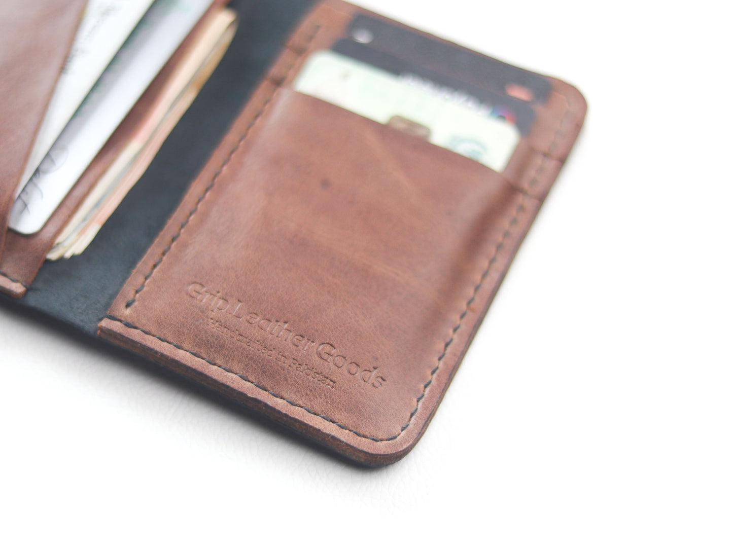 BI-FOLD SNAP WALLET BROWN AND BLACK