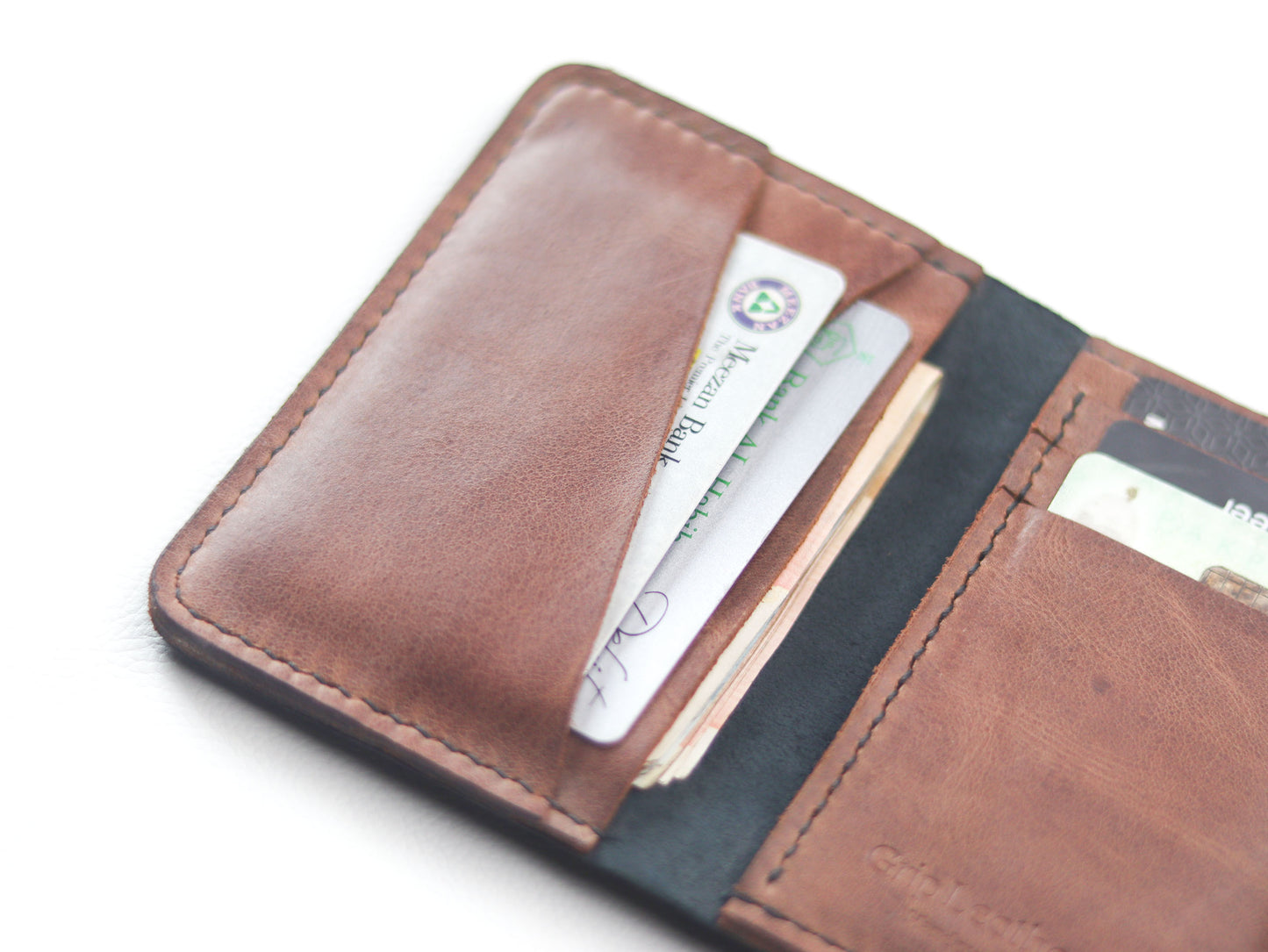 BI-FOLD SNAP WALLET BROWN AND BLACK