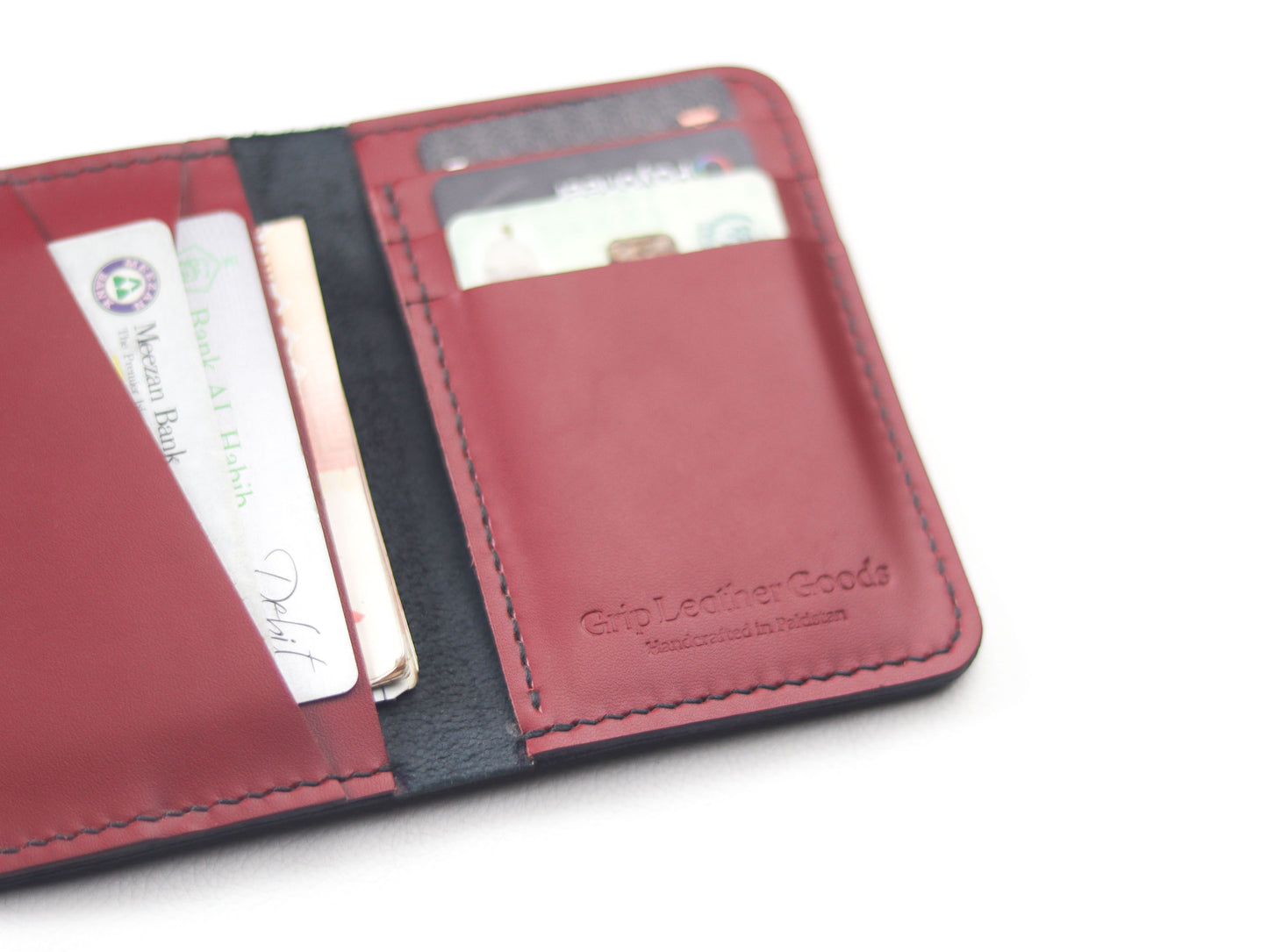 BI-FOLD SNAP WALLET CRIMSON RED AND BLACK