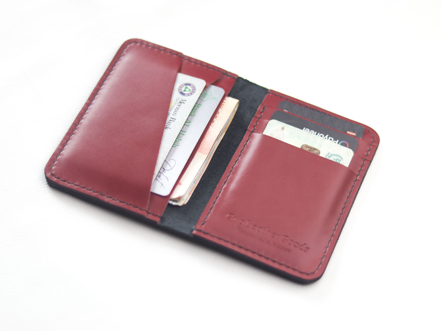 BI-FOLD SNAP WALLET CRIMSON RED AND BLACK