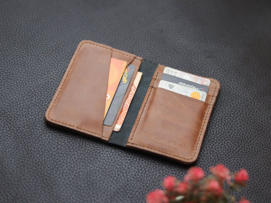 BI-FOLD SNAP WALLET BROWN AND BLACK