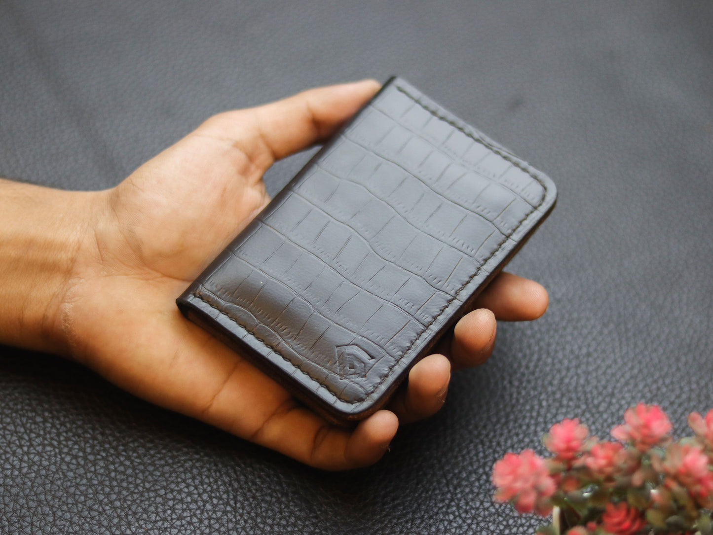 BI-FOLD SNAP WALLET OXFORD BLUE AND BLACK