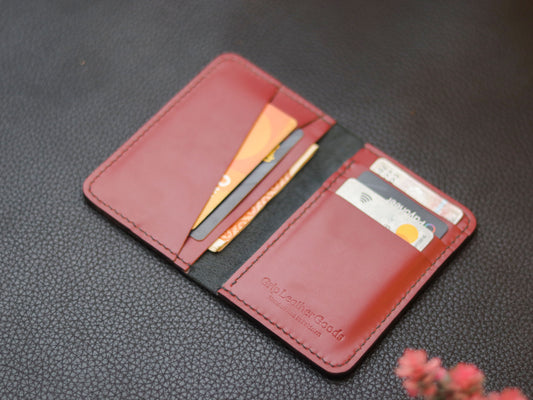 BI-FOLD SNAP WALLET CRIMSON RED AND BLACK