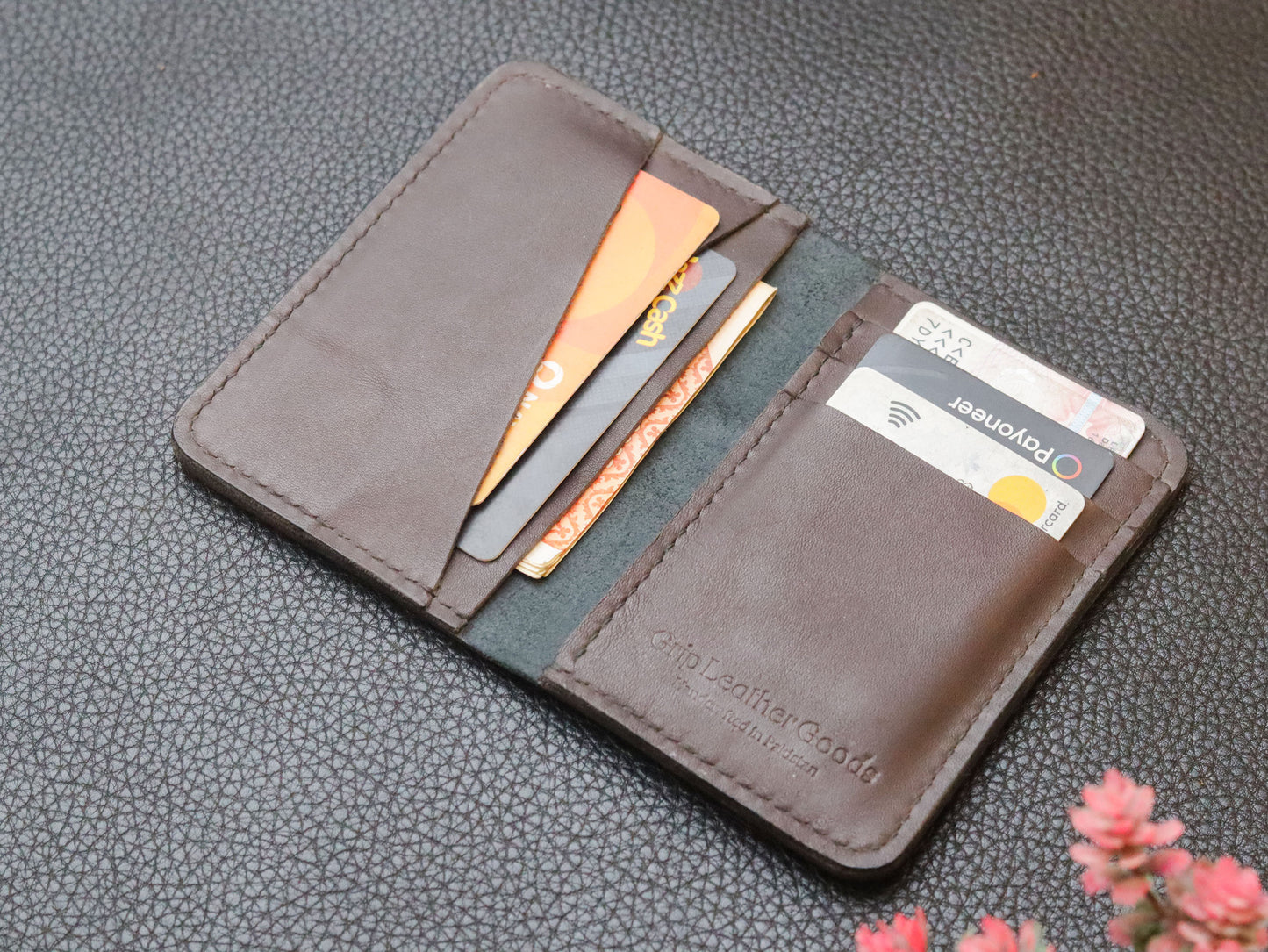 BI-FOLD SNAP WALLET DEEP PURPLE AND BLACK