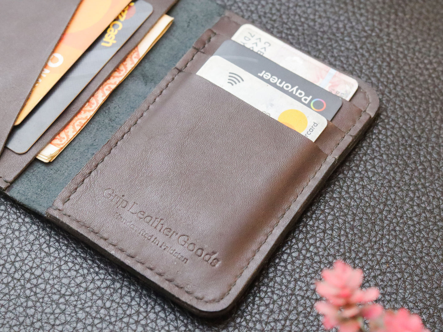 BI-FOLD SNAP WALLET DEEP PURPLE AND BLACK
