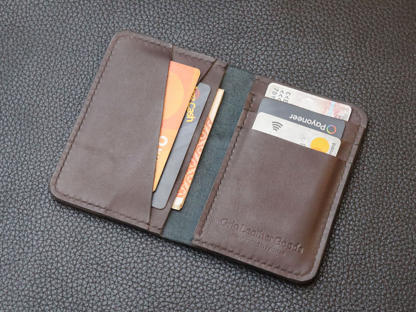 BI-FOLD SNAP WALLET DEEP PURPLE AND BLACK