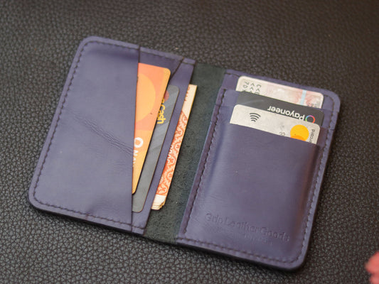 BI-FOLD SNAP WALLET OXFORD BLUE AND BLACK