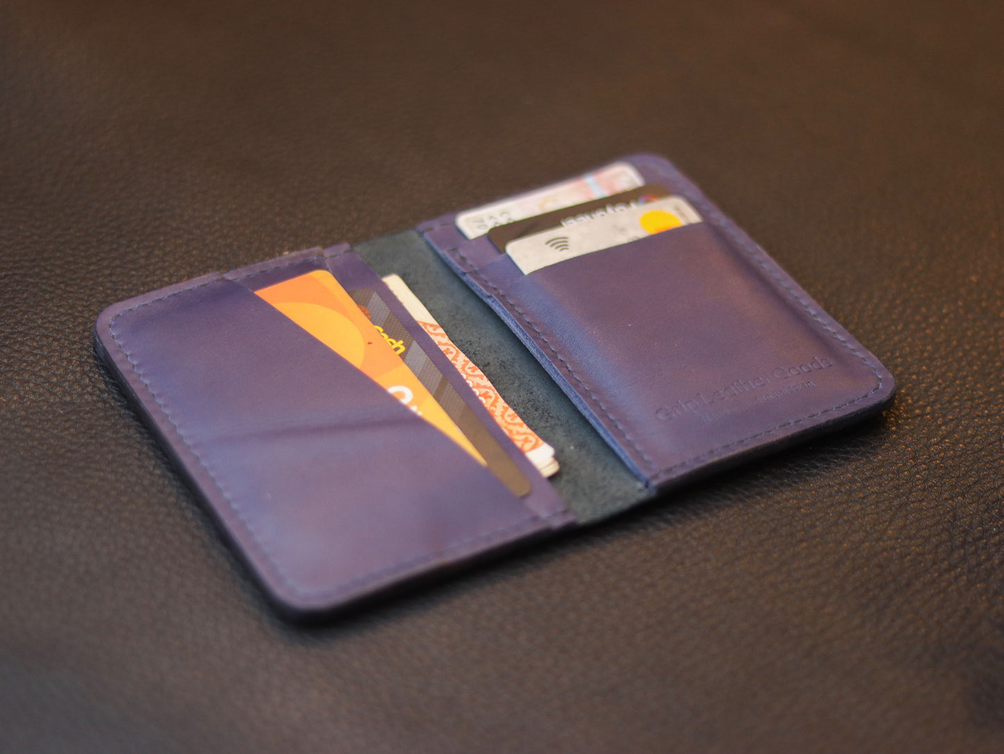 BI-FOLD SNAP WALLET OXFORD BLUE AND BLACK