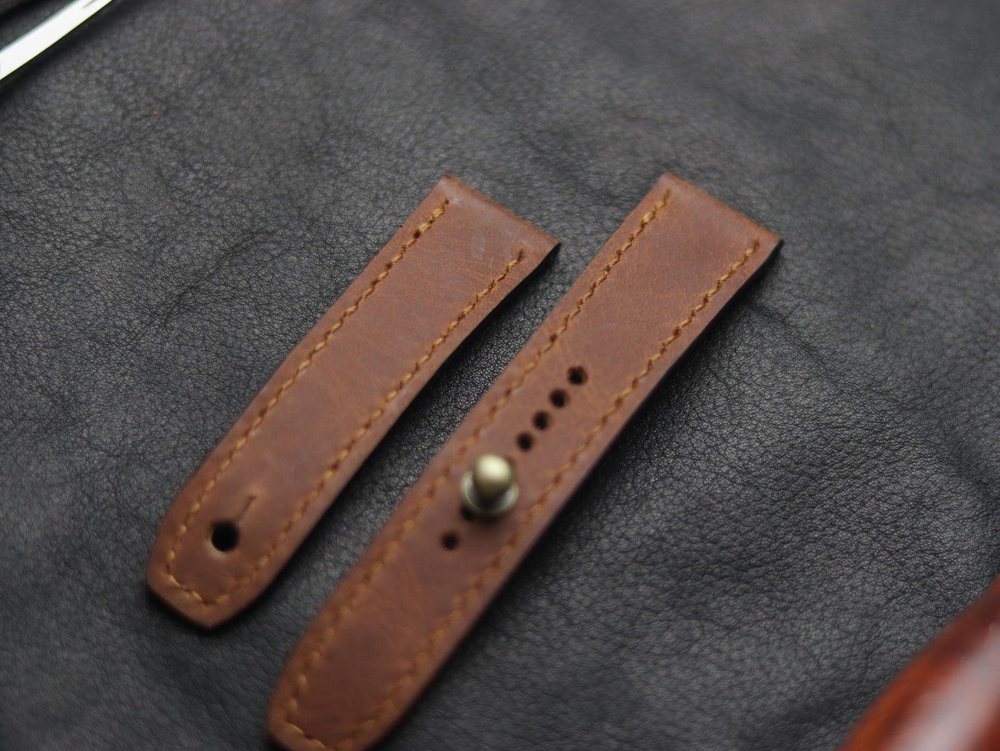 TAWNNY BROWN (BROWN) - FULL STITCHED WATCH STRAPS