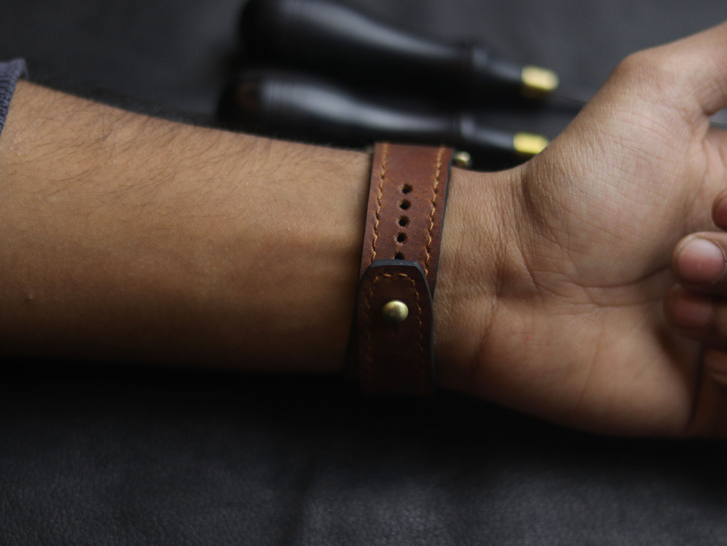 TAWNNY BROWN (BROWN) - FULL STITCHED WATCH STRAPS