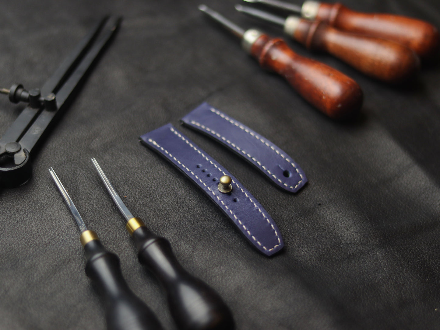 CLASSIC BLUE (BEACH) - FULL STITCHED WATCH STRAPS
