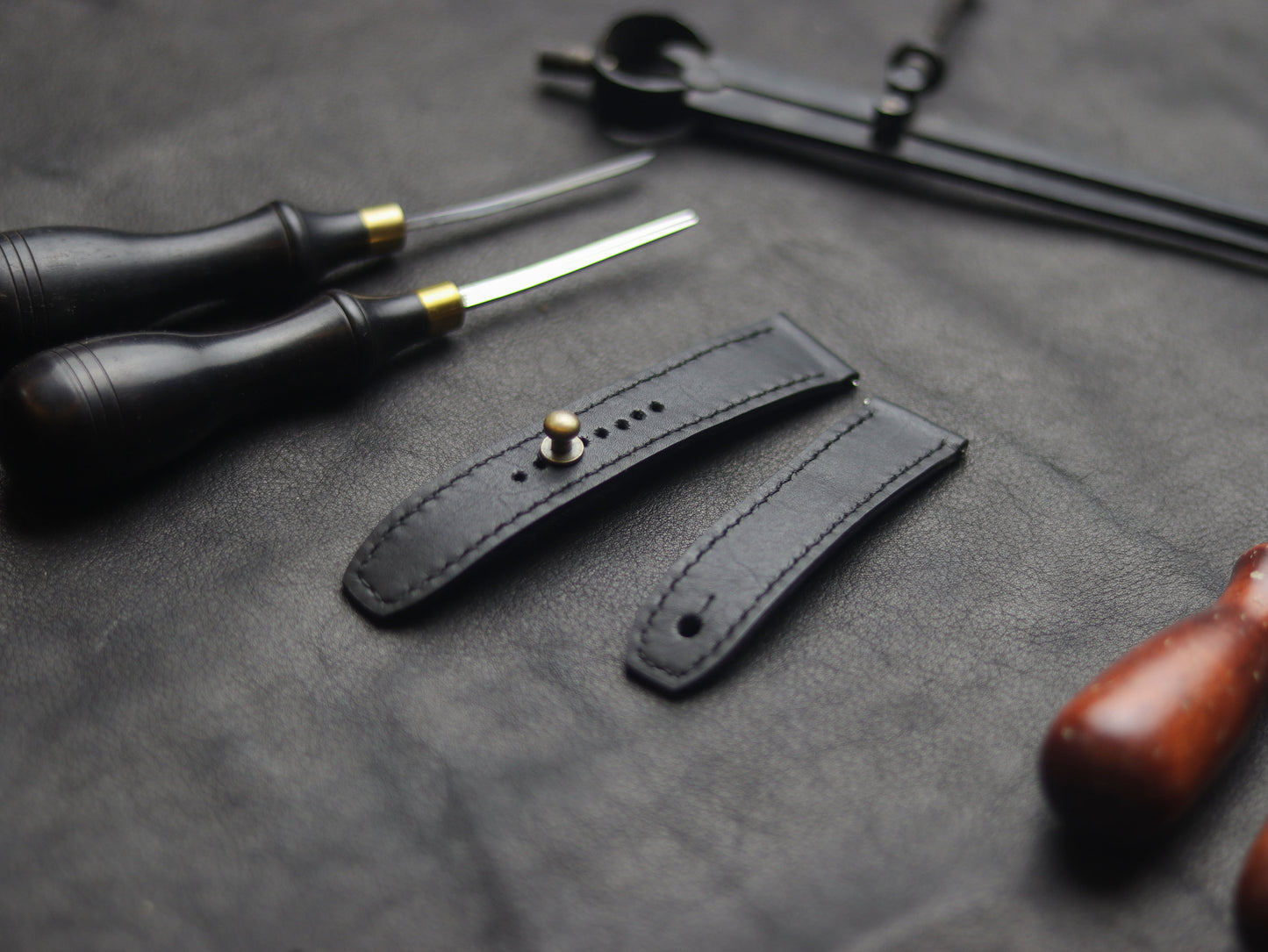 PANTOM BLACK  (BLACK) - FULL STITCHED WATCH STRAPS