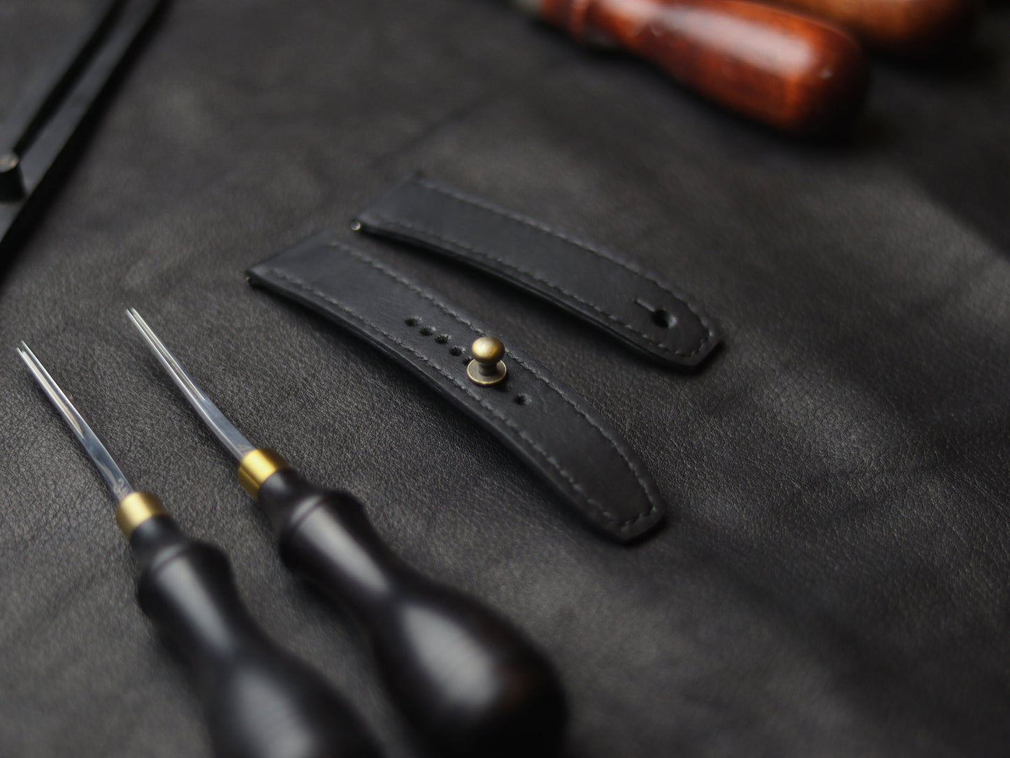 PANTOM BLACK  (BLACK) - FULL STITCHED WATCH STRAPS