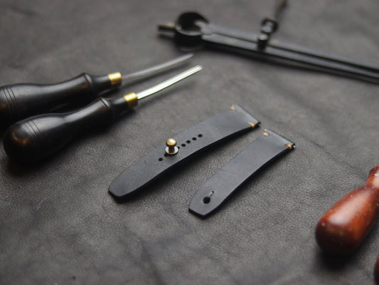 PANTOM BLACK(NEON) - MINIMAL STITCHED WATCH STRAPS grip