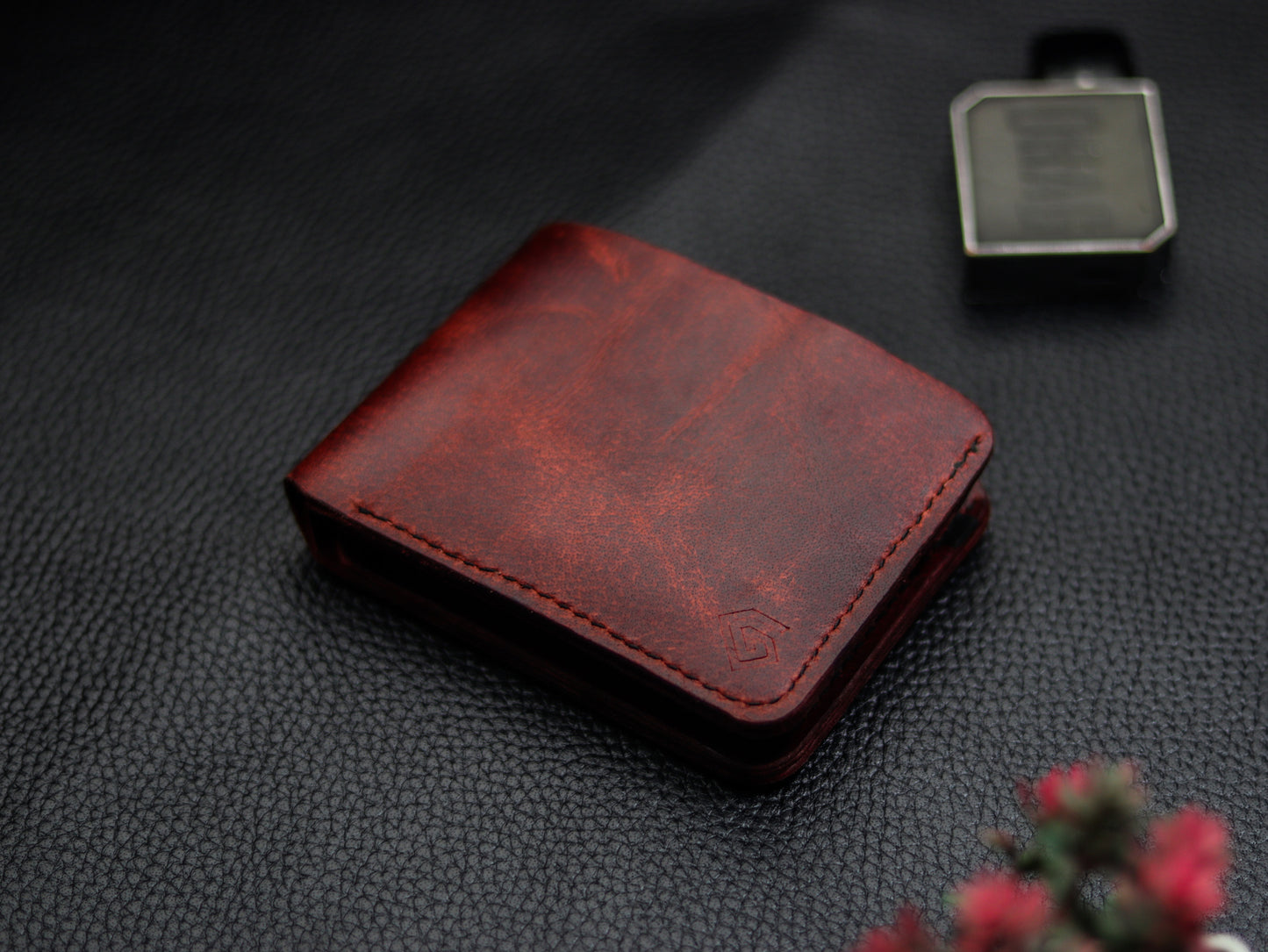 URBAN LEATHER WALLET RED RICH & BLACK