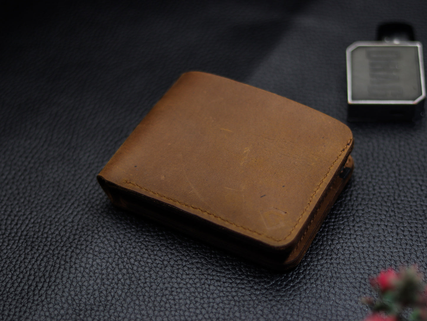 URBAN LEATHER WALLET MUSTARD BROWN & BLACK