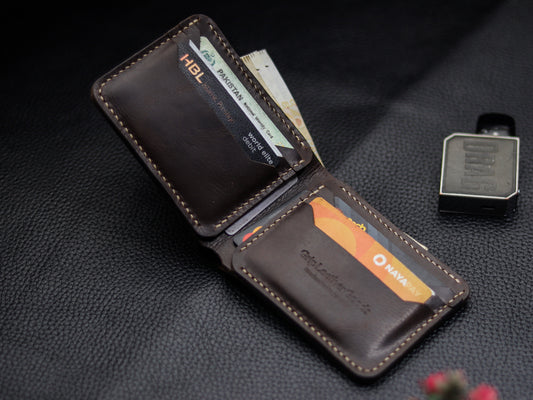 URBAN LEATHER WALLET ESPRESSO BROWN