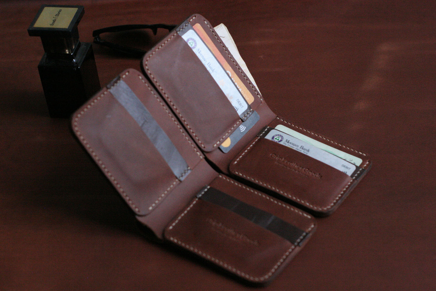 GROOM 2.0 LEATHER WALLET TAWNY  BROWN grip