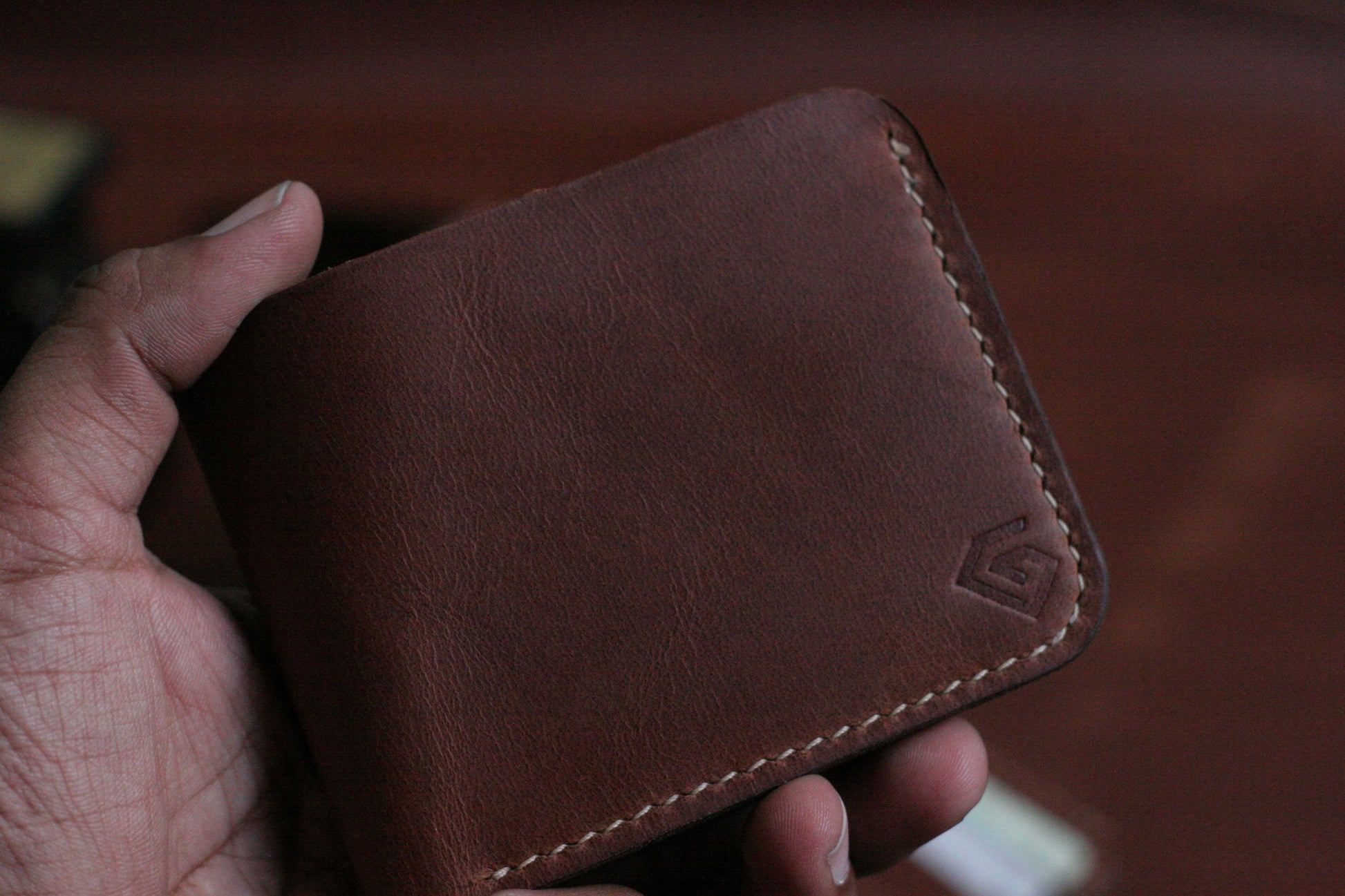 GROOM 2.0 LEATHER WALLET TAWNY  BROWN grip