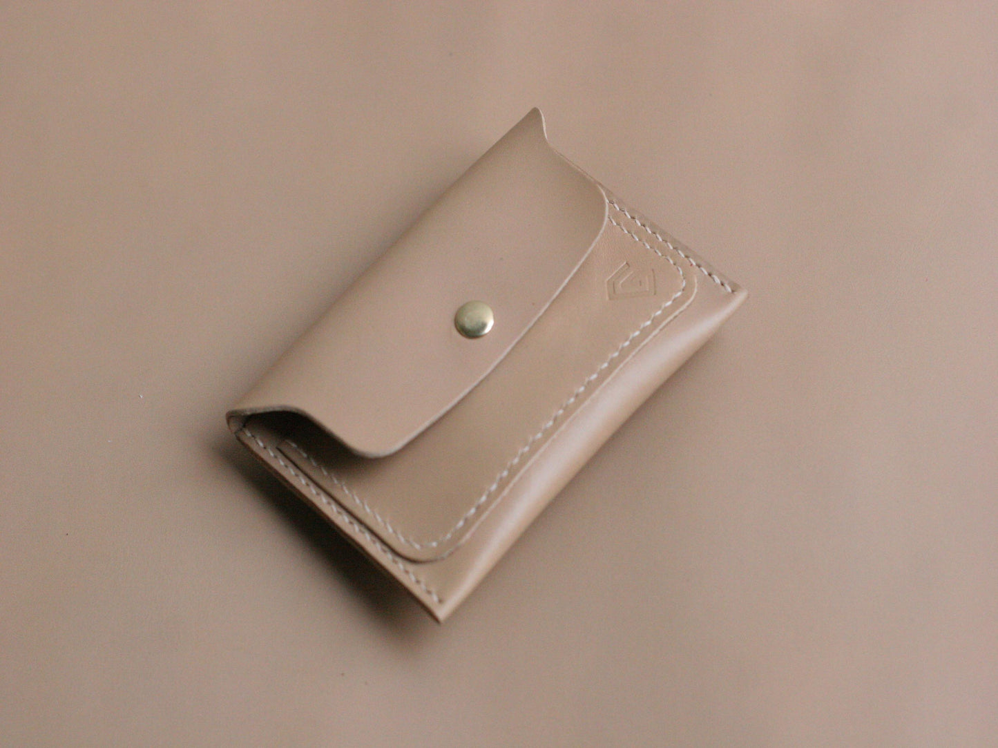 Men's Leather Wallet  Chiffon White