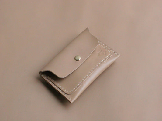 Men's Leather Wallet  Chiffon White
