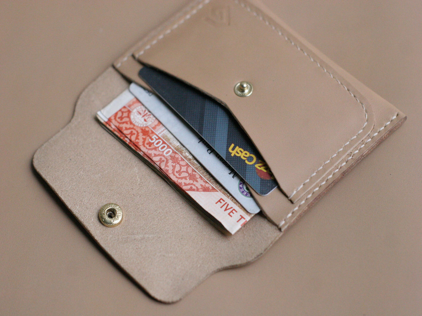 Men's Leather Wallet  Chiffon White