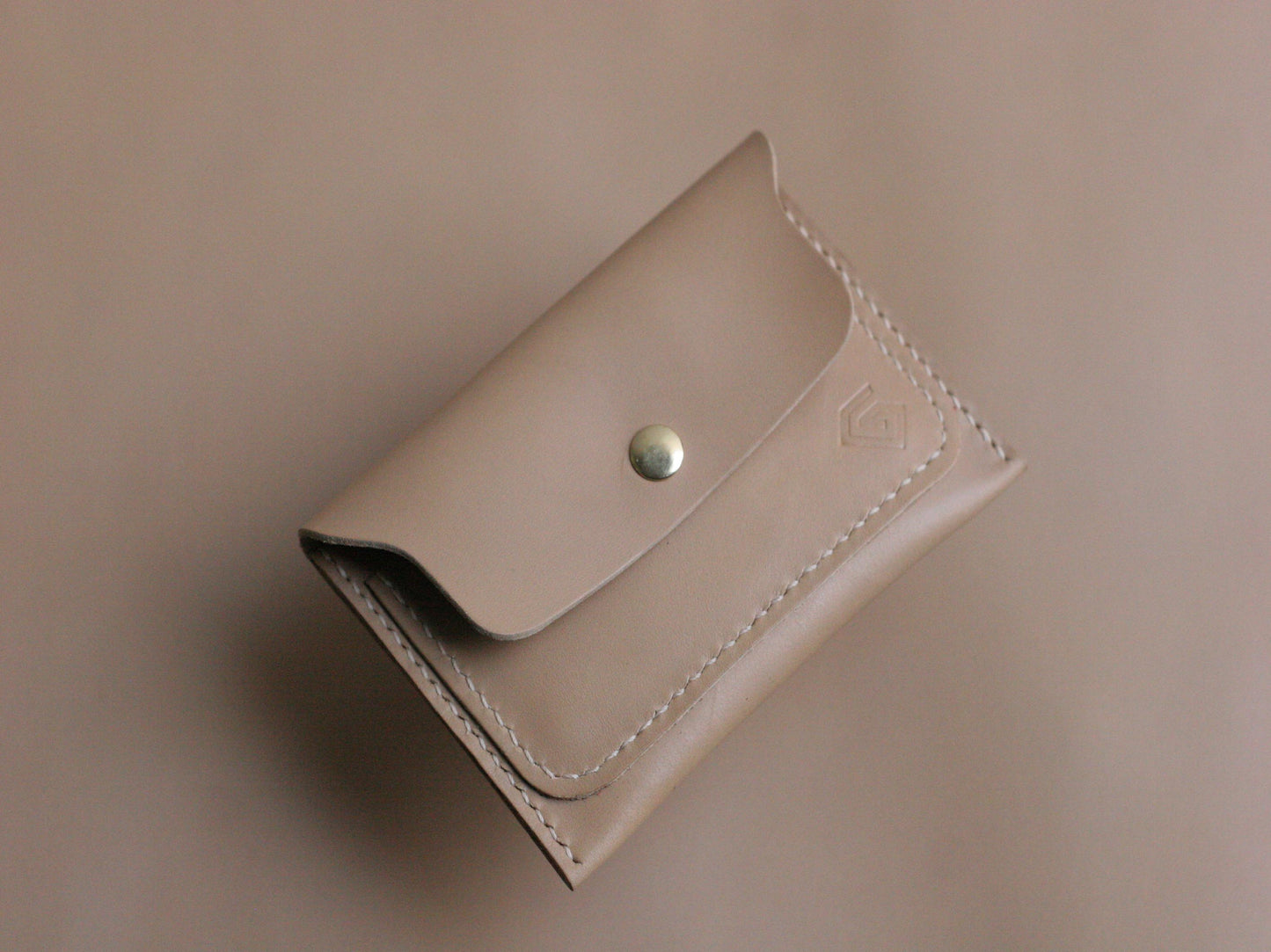Men's Leather Wallet  Chiffon White
