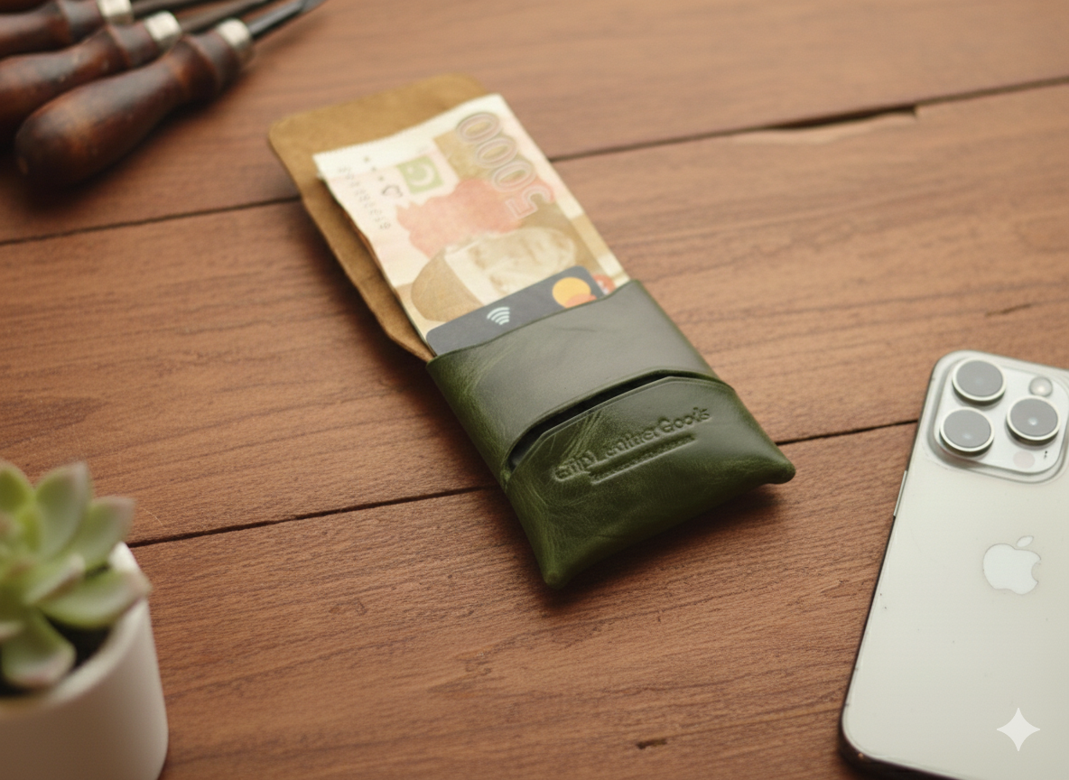 TREVON - HAZEL GREEN GRIP LEATHER GOODS