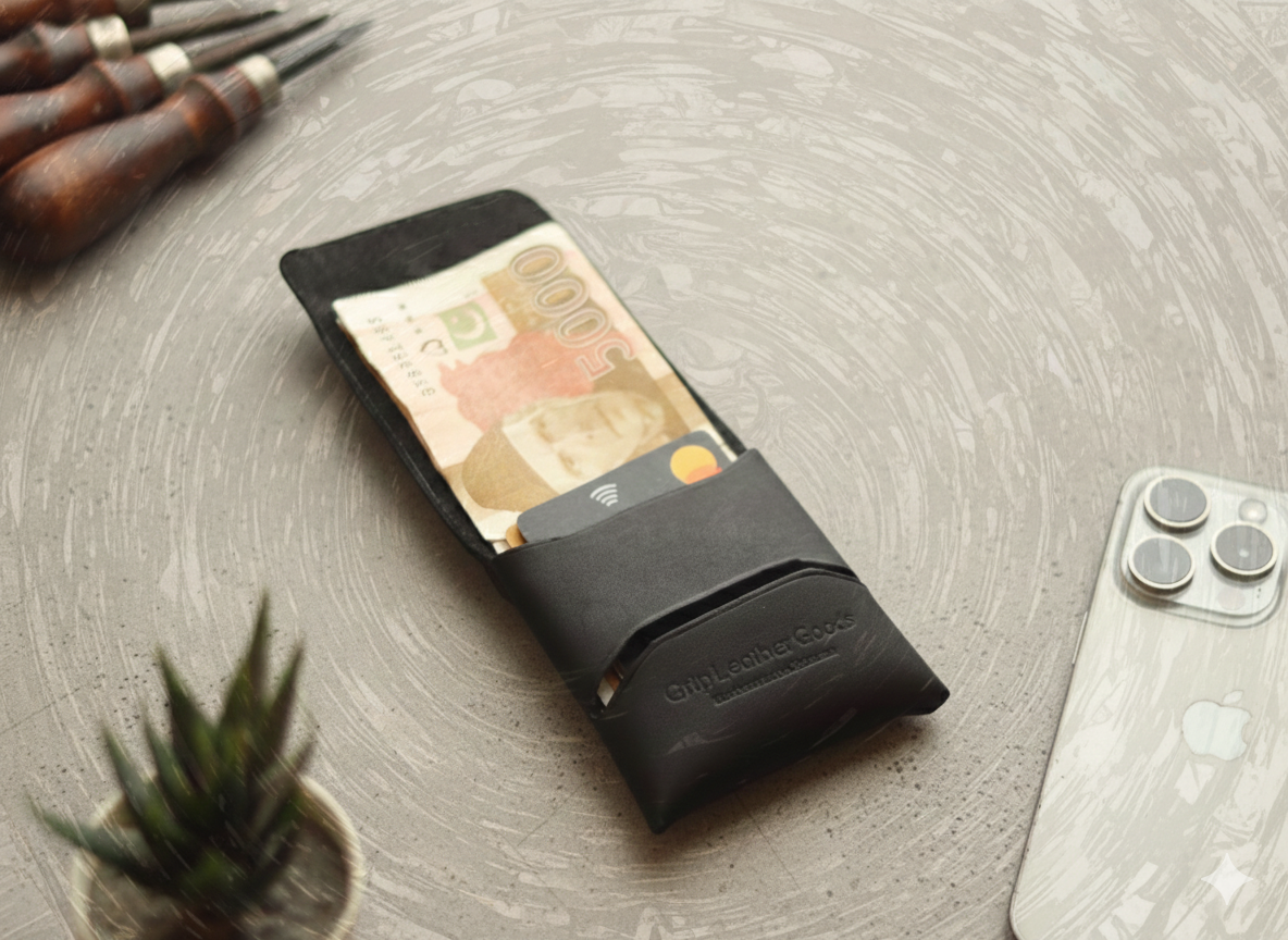 TREVON  - RAVEN BLACK GRIP LEATHER GOODS